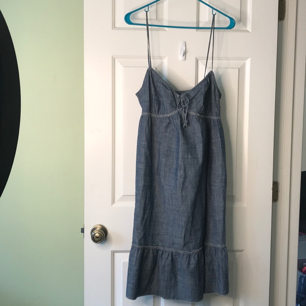 Gap maternity chambray cotton sundress large